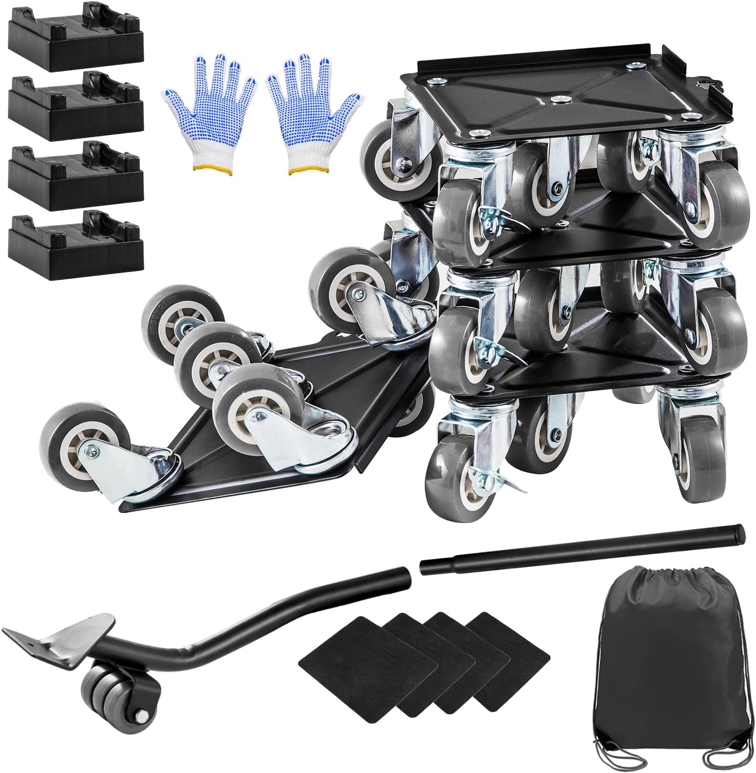 SPACEKEEPER Furniture Mover Dolly, Furniture Lifter Set with 360°Wheels, 680 Lbs