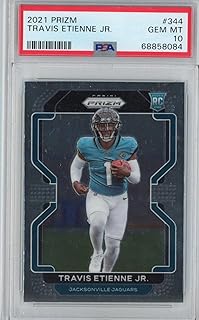 Graded 2021 Panini Prizm Travis Etienne Jr. #344 Rookie RC Football Card PSA 10 Gem Mint