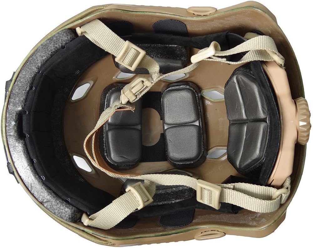 DLP Lightweight Tactical Bump Helmet - ImpaX Pro - High Cut OPS Core Military Combat Airsoft Helmet - MICH ACH - Integrated NVG Mount and ARC Rails – Worm Dial Fit (TYP)