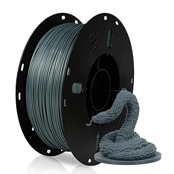 Voxelab 3D Printer Filament PLA Filament 1.75mm, Neatly Wound 3D Printing Filaments, PLA 1kg for Most FDM 3D Printer, Dimensional Accuracy +/- 0.02mm, Strong Toughness, Vacuum Packaging, PLA Grey