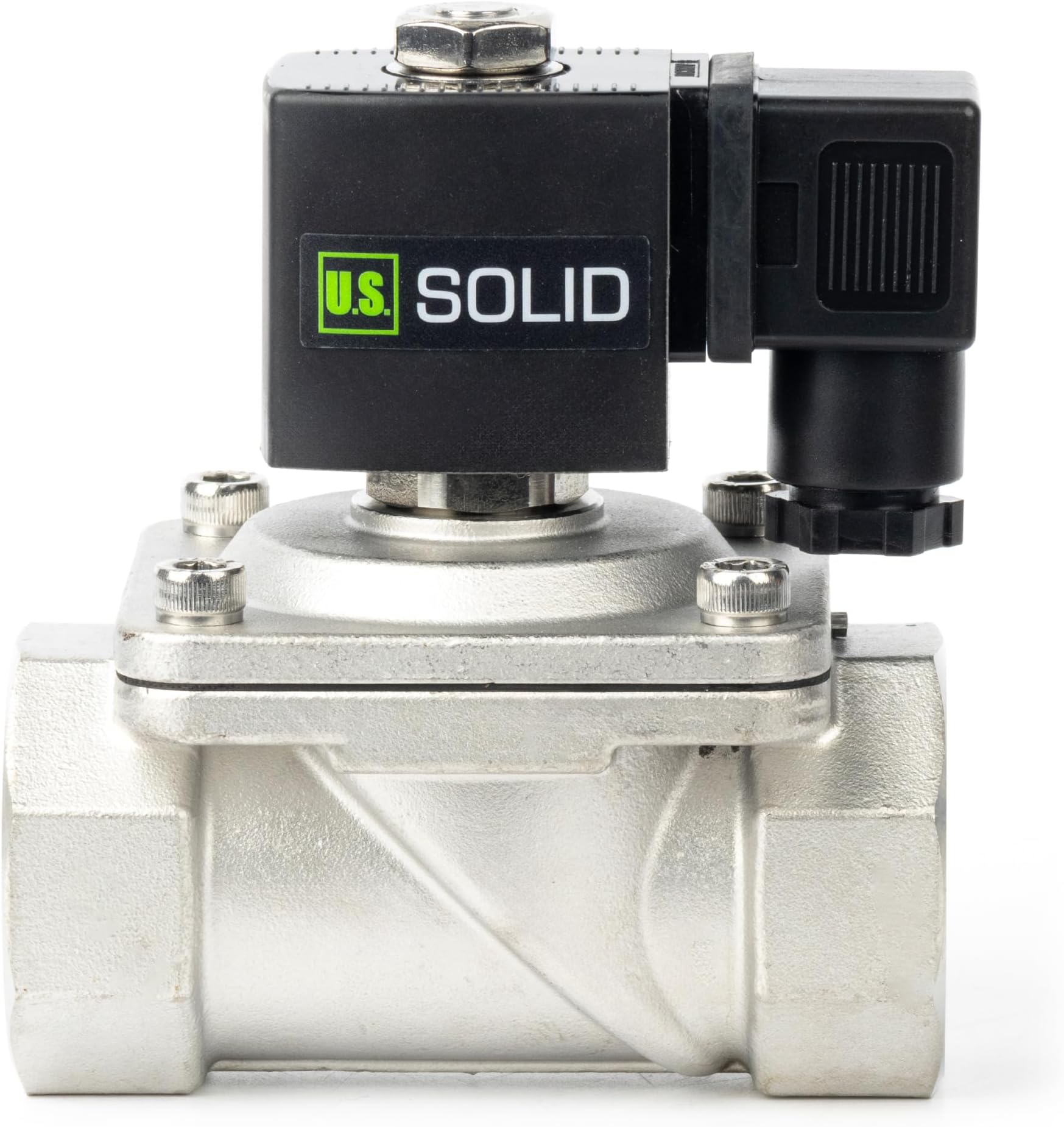 1-1/4" Stainless Steel Solenoid Valve - 12V DC Normally Closed Electric Solenoid Valve with Viton Seal, Junction Box Type