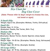 Vista 4 de 100 tapas de uñas para perro, tapas de uñas de perro para patas de perro con 5 pegamento adhesivo+5 aplicaciones e instrucciones