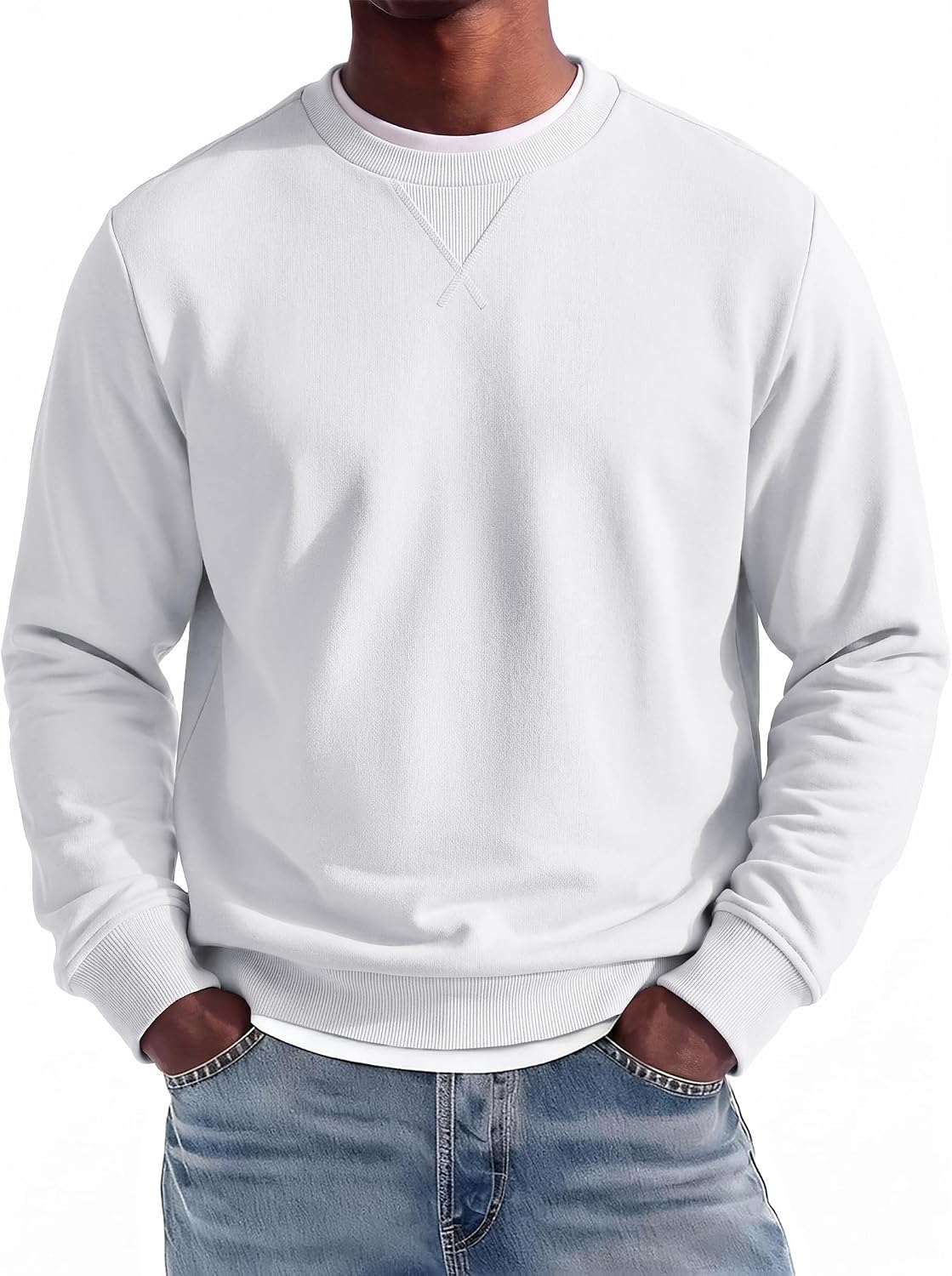 COOFANDY Mens Crewneck Sweatshirt Lightweight Casual Fall Winter Pullovers