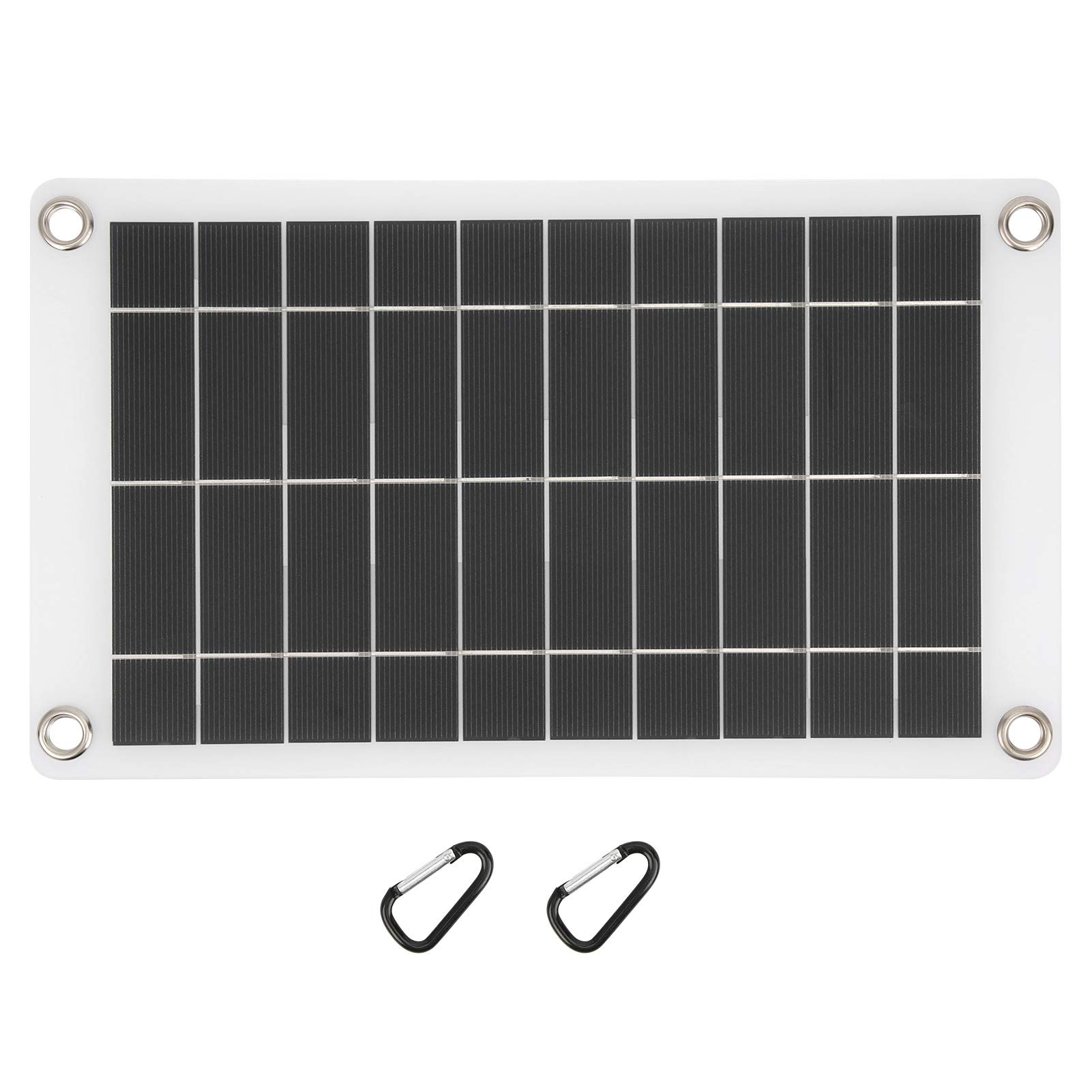 Portable Solar Panel Charger Plate 19.4% Efficiency 78W Output Power Supply for Outdoor Mobile Phone Charging with USB Port and Hooks 31x18cm Monocrystalline Silicon Frosted