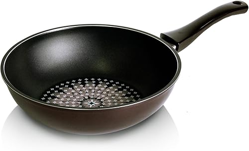 Miniatura 2 de TECHEF - Blooming Flower Collection, woksartén para freír de 12 pulgadas, recubierta 6 veces con revestimiento antiadherente de teflón platino (sin