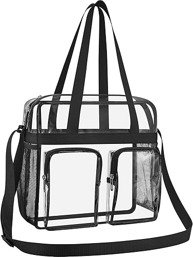 Miniatura 3 de Oraben Clear Bag for Stadium Events 12x6x12 Clear Tote Bag for Women Transparent Lunch Bag for Work Sports Concert