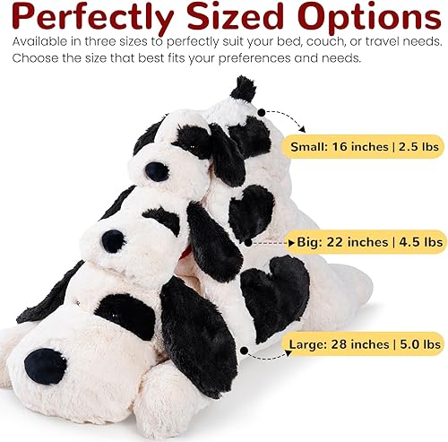 Miniatura 4 de Animales de peluche con peso para perros en blanco y negro, 22 pulgadas, 4.5 libras, animales de peluche con peso de 22 pulgadas, 4.5 libras,