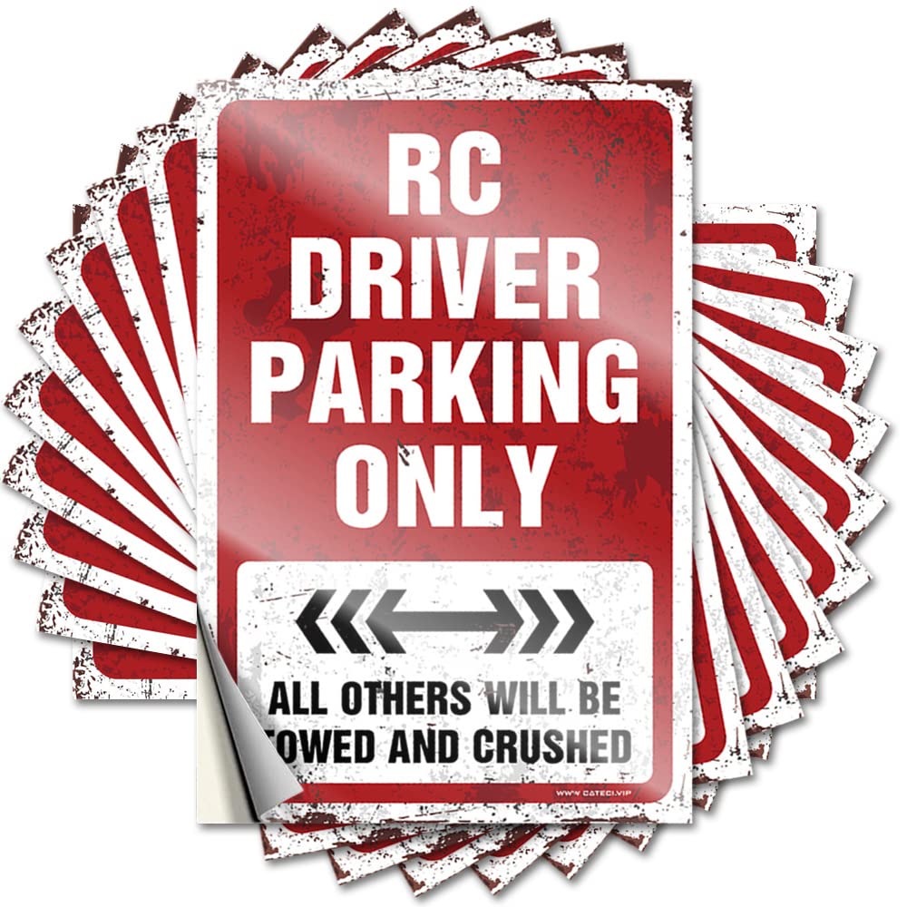Quote Home Peel and Stick - Rc Driver Parking Only Hard Cheap Waterproof Vinyl for Standing(12X18CM)