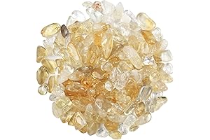 Natural Citrine Crystal Chips for Reiki, Vastu, Fengshui, Chakra, Vastu and Craft (1/2 Pound)