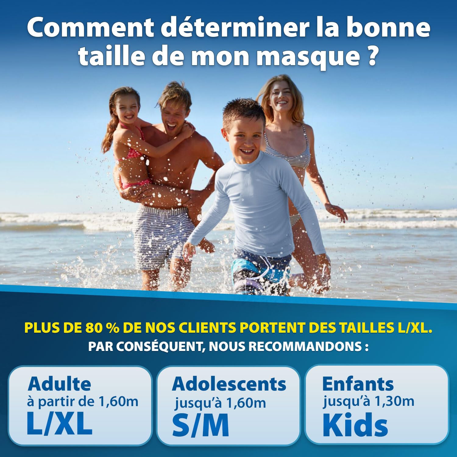 KAIMANA® Masque Plongée Adultes et Enfantes | Snorkeling Intégral Anti-Buée CO2 Safe | Tuba Adulte | Sac de Transport Inclus