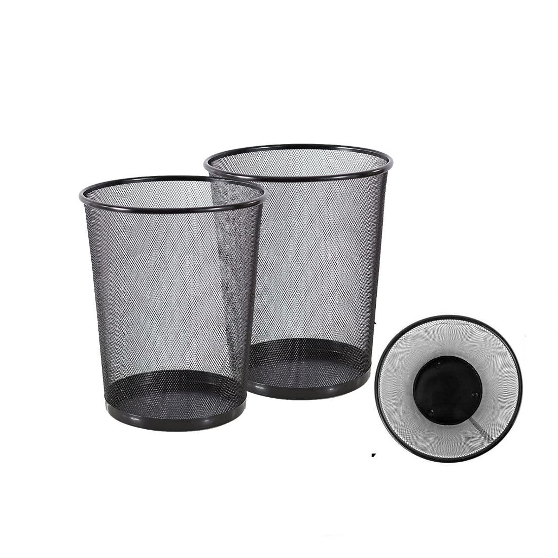 VeleSolv (Pack of 2 Metal Mesh Dustbin for Office use & Home/Multipurpose (Small, Black) (B082TY7Y6K) Amazon Price History, Amazon Price Tracker