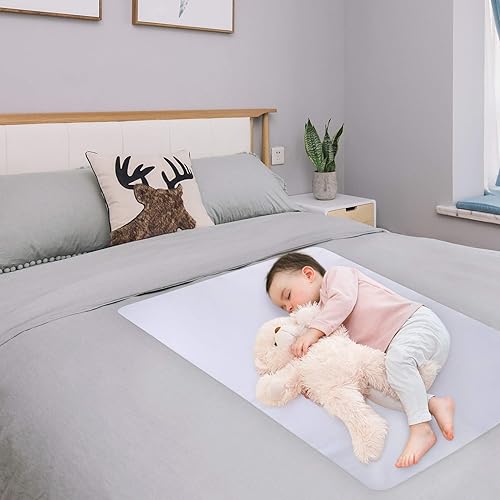 Miniatura 3 de Protector de colchón impermeable para cuna, protector de franela para cuna, almohadilla de incontinencia, reutilizable, impermeable, 100% algodón