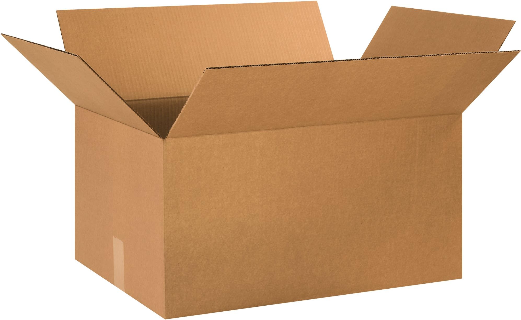 Partners Brand P241612 Corrugated Boxes, 24"L x 16"W x 12"H, Kraft (Pack of 10)