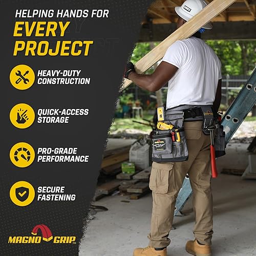 Miniatura 8 de MagnoGrip 00260319-pocket magnético herramienta de Builder Cinturón, Negro
