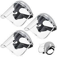 Vista 10 de Paquete de 3 máscaras faciales de gran seguridad para moler máscara facial para moler y cortar, transparente, resistente a los impactos, PC de alta