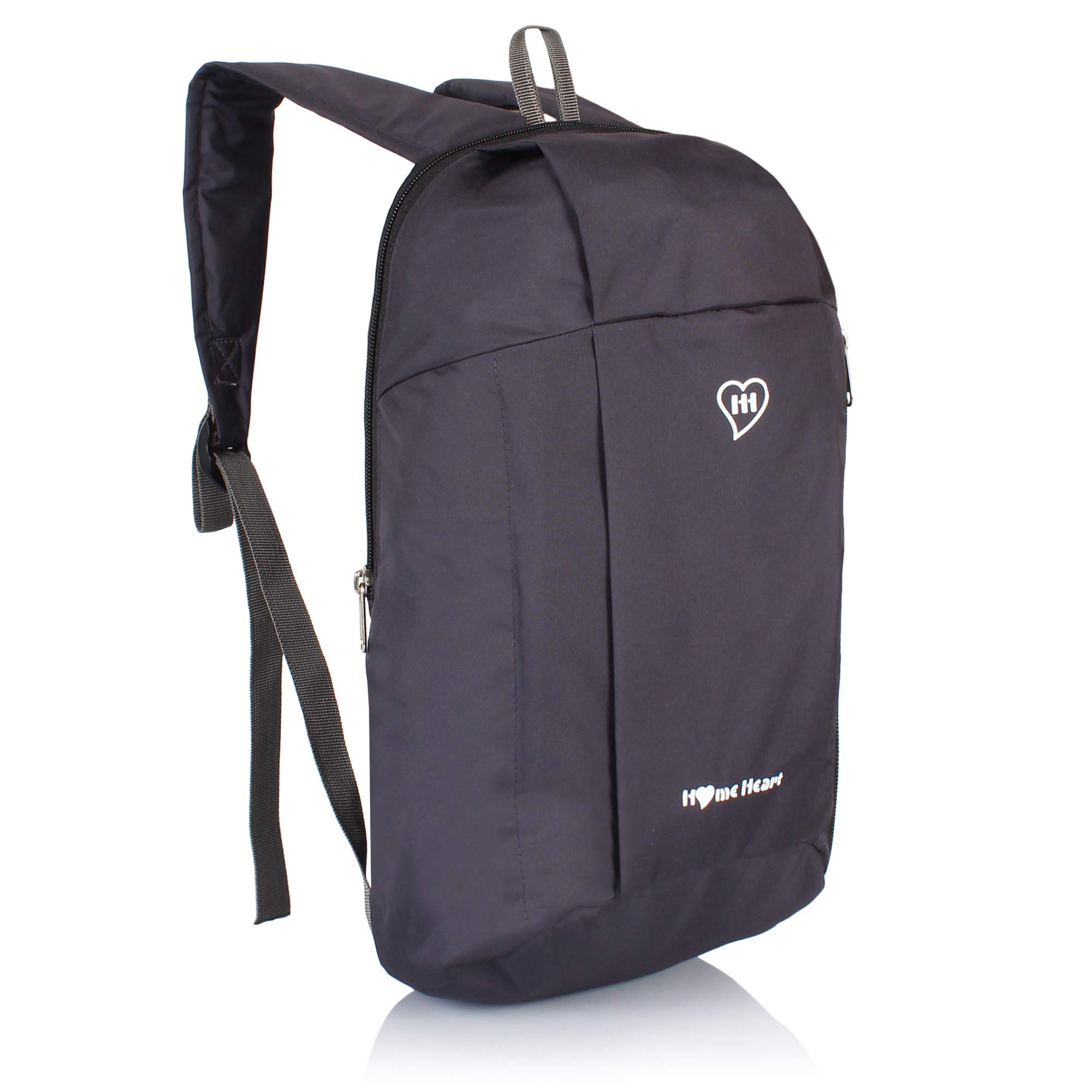 HOME HEART Brands DOMINO Small 16.5x9.5x4.25 inch nylon 10L Backpack, Water Resistant, Outdoor Lightweight Hiking, Daypack Mini Bookbags for Men, Women, Adults, Kids