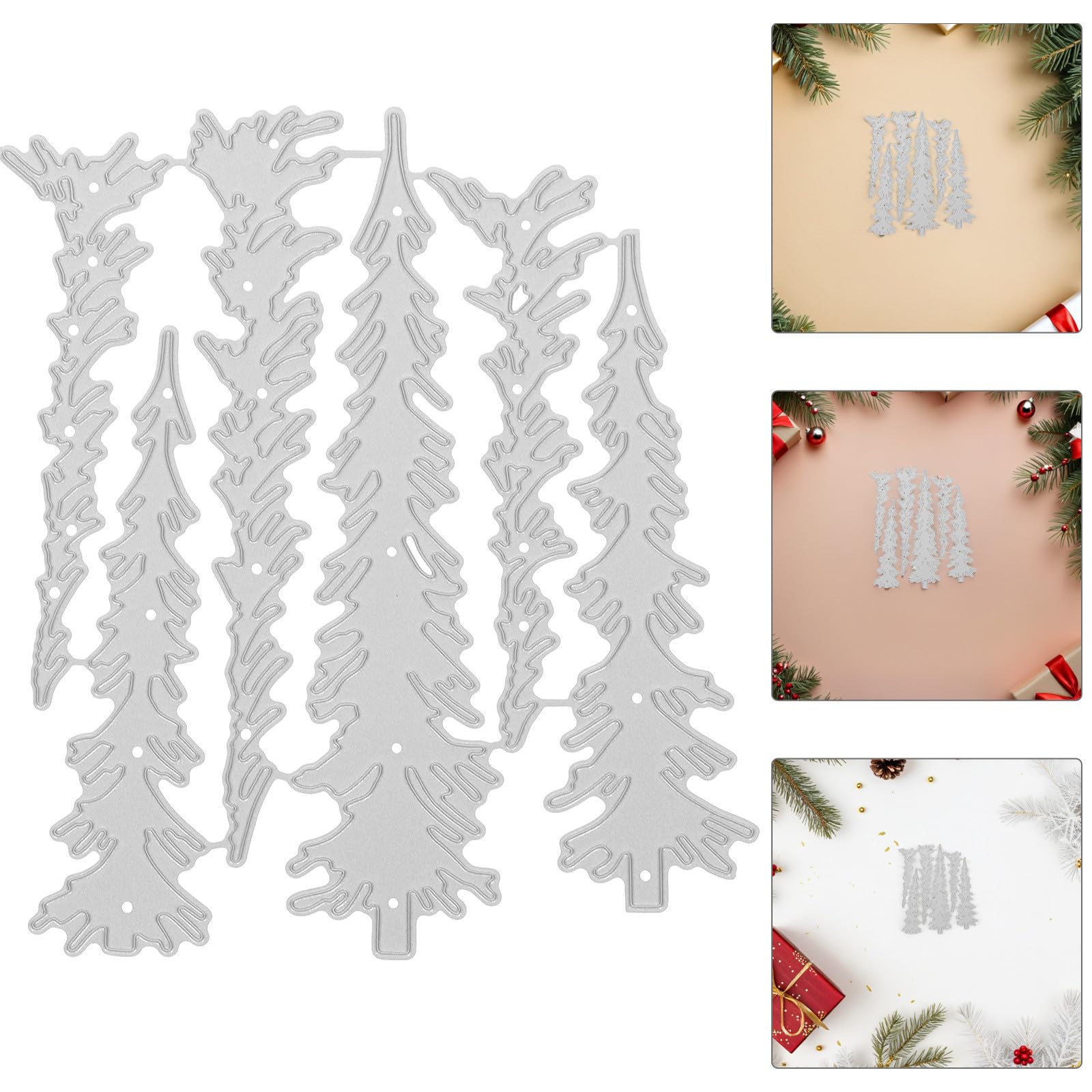 Beaupretty 10 Unidades Troqueles de Árbol de Navidad para Manualidades,