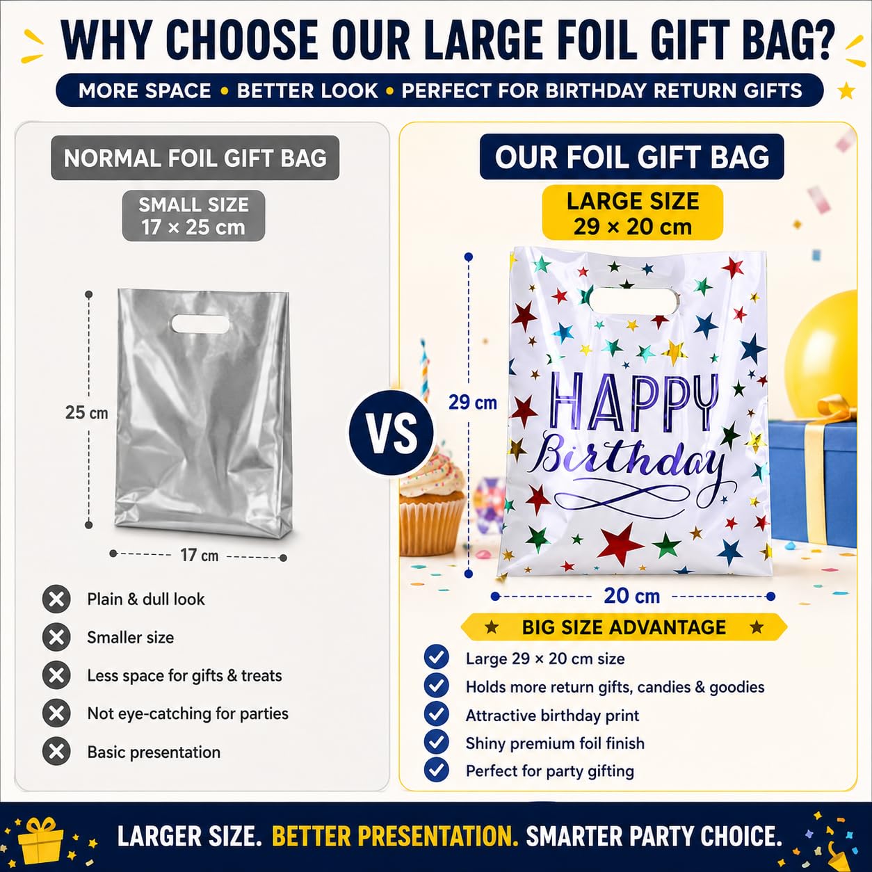 Foil Gift Bags - 24 Pack for Kids & Parties -4