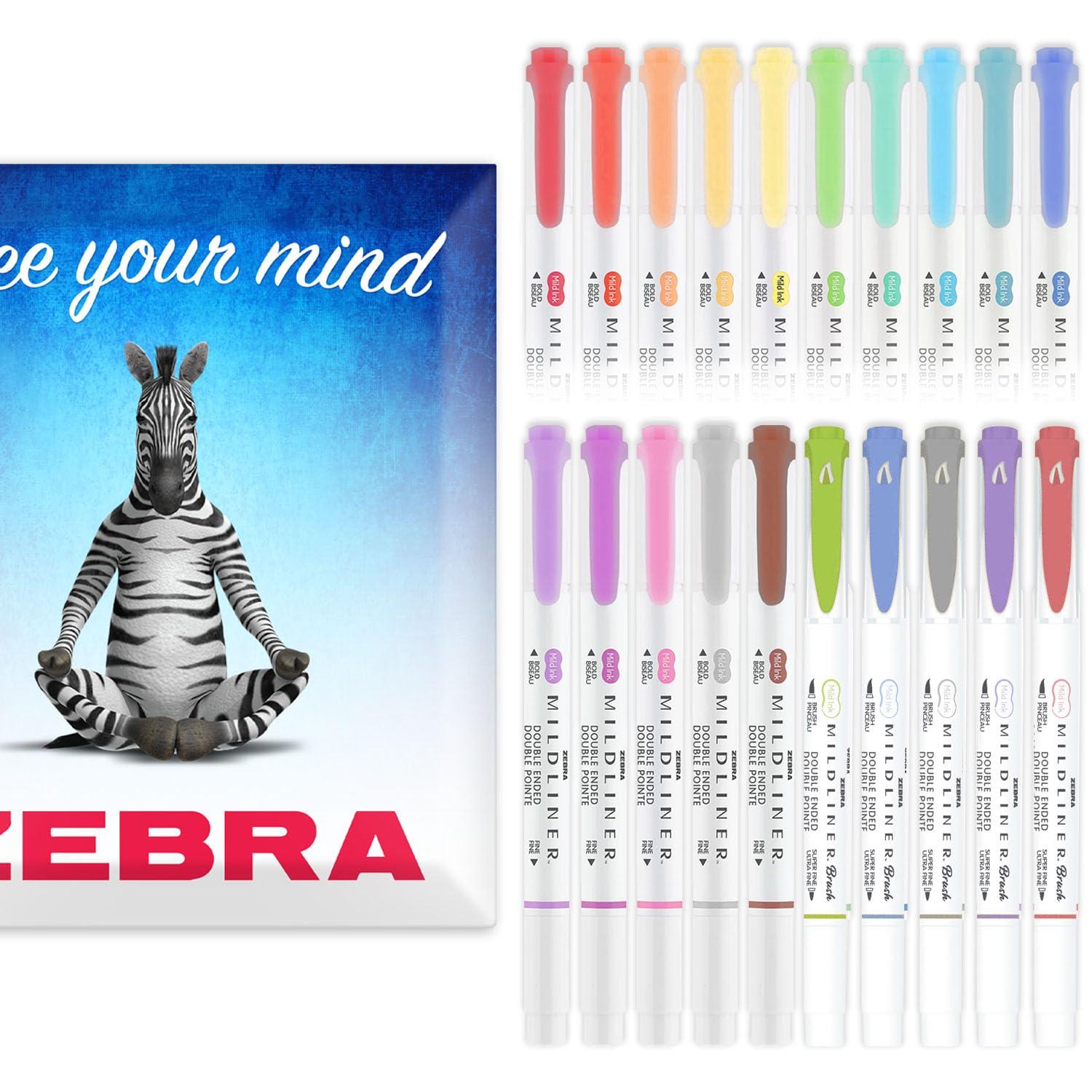 Amazon.com: Zebra Pen Mildliner Dual Tip Highlighter Pens - Broad