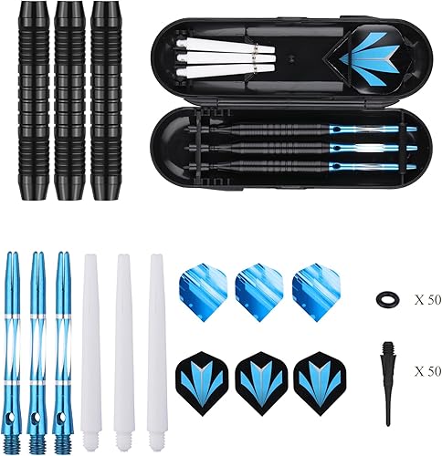 Miniatura 5 de sanfeng Juego de puntas de plástico para dardos  0.63 oz 0.74 oz colorido arco iris punta suave dardos 50 juntas tóricas antisueltas 6 ejes