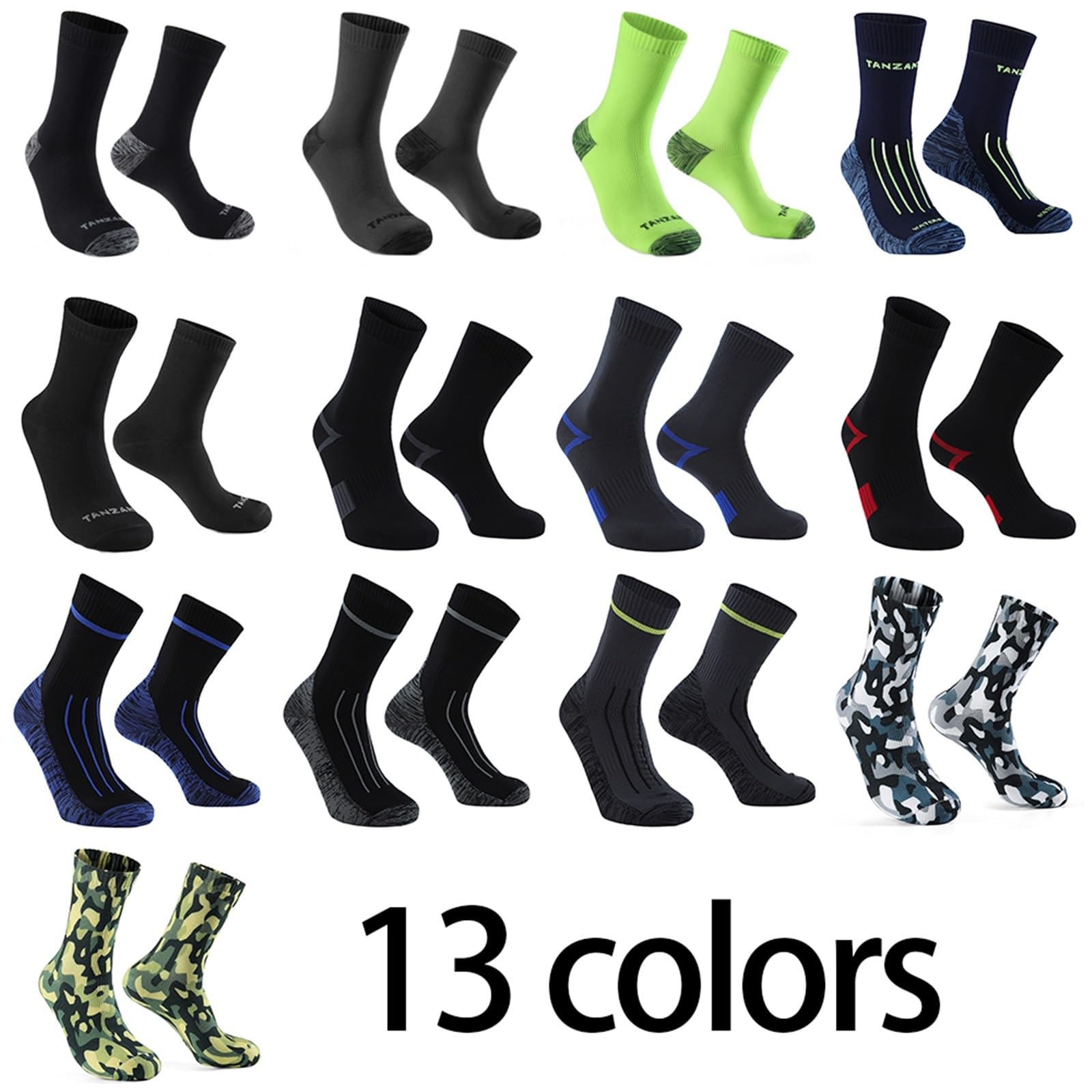 Chaussettes imperméables for Hommes, randonnée, équitation, Ski, Cyclisme, Camping, pêche, Sport, Neige, Chaussettes Thermiques Chaudes d'hiver, membranes PORELLE