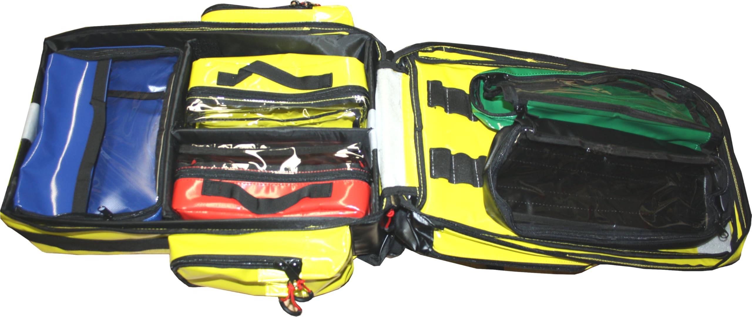 Notfallrucksack Medicus/PRO - LEER - gelb aus Plane mit gelben Reflexstreifen
