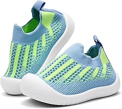 TS WITH TECHSUN Lightweight Baby Boy Girl Soft Soles Shoes, Knitted Breathable Slip-On Mesh Summer Casual Sneakers Floor Socks, Toddler Walking Shoes Infant First Running Kids Shoes