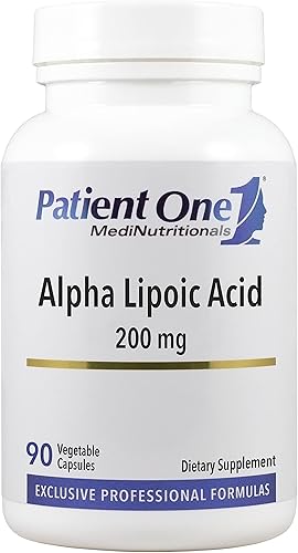 Patient One Ácido alfa lipoico (ALA) 200 mg | Suplemento antioxidante para apoyar la salud nerviosa y hepática* | 90 cápsulas