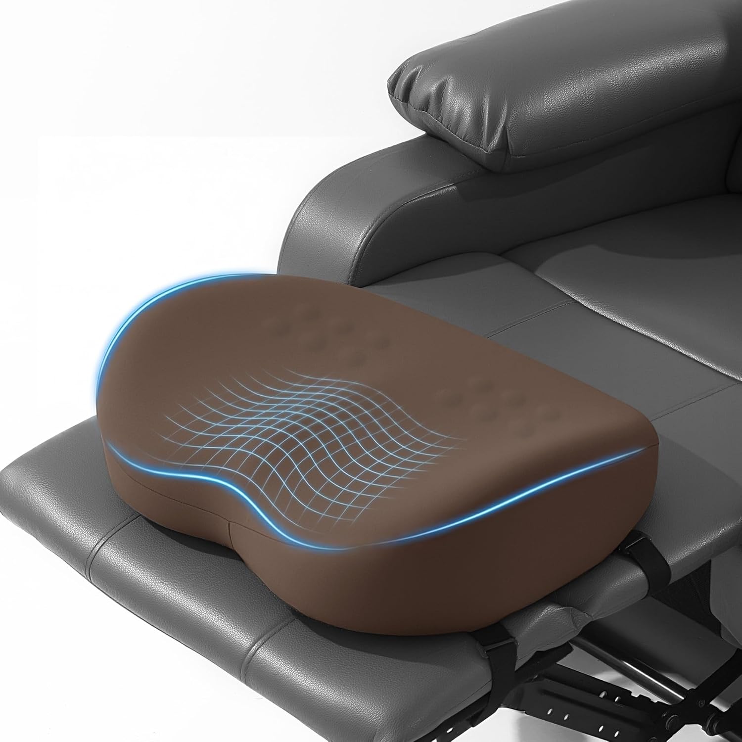 ROYALAY Recliner Foot Rest Cushion with Adjustable Strap, Memory Foam Recliner Leg Rest Pillow, Breathable Foot Pillow with Removable Cover, Recliners Accessories