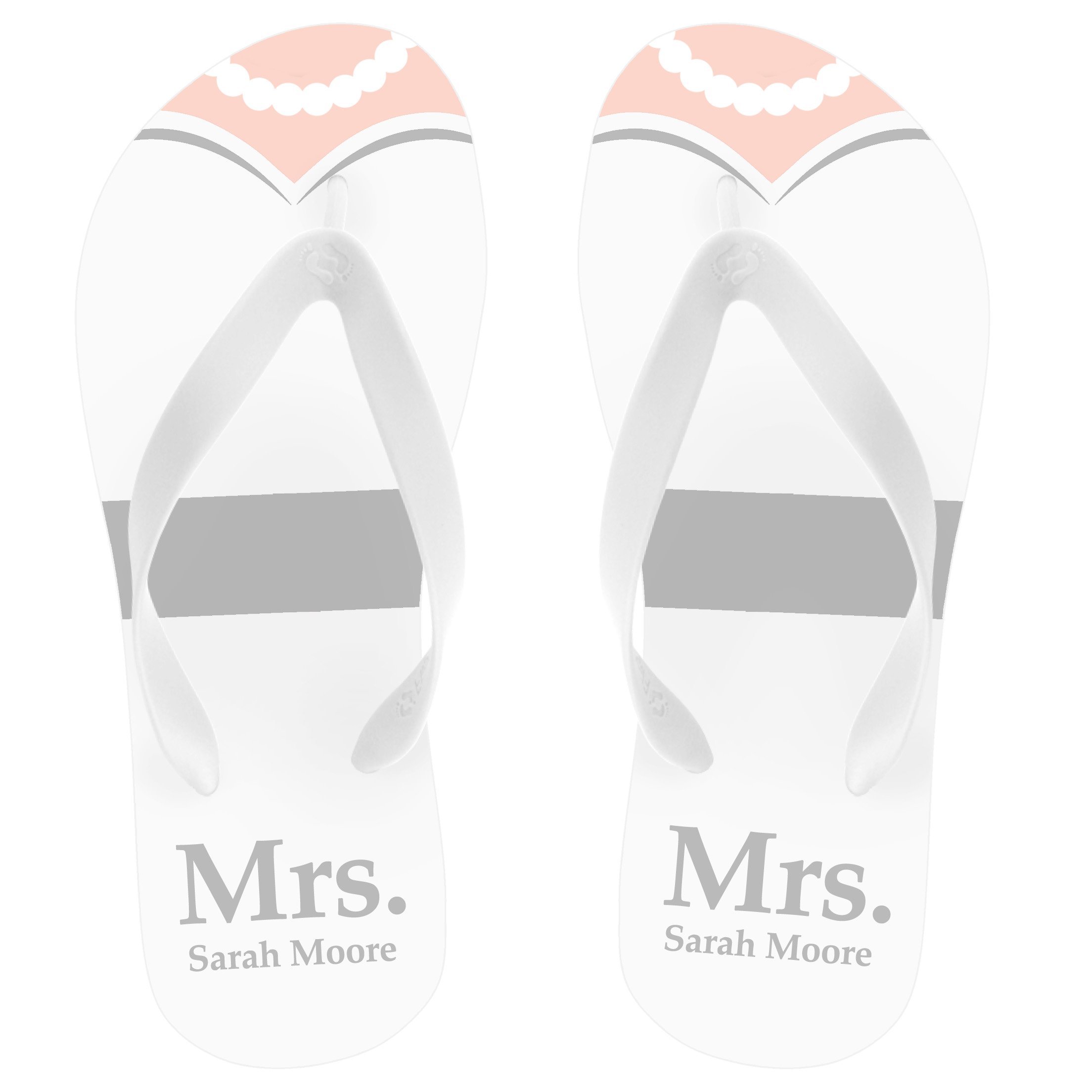 MRS. Name Bridal Flip Flops Personalize Yours!