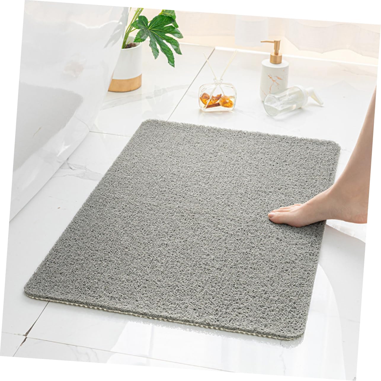 Alfombra de Baño Antideslizante de PVC para Interiores