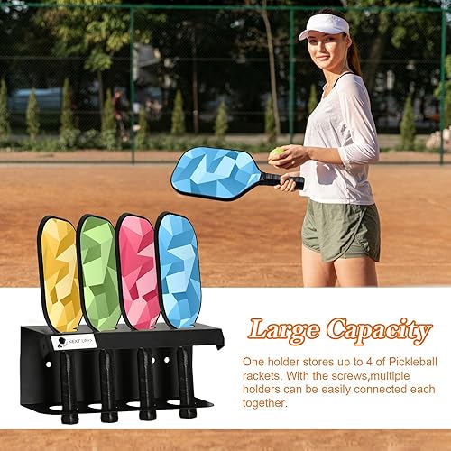 Miniatura 5 de Soporte para raquetas de pickleball con capacidad para 412 palas de pickleball con etiqueta para rastrear a los jugadores siguientes, soportes de