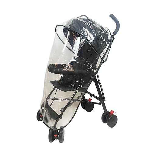 Miniatura 5 de Funda de lluvia para cochecito de bebé, para cochecito de bebé, cochecito de viaje ligero, resistente al viento, impermeable, accesorios compactos