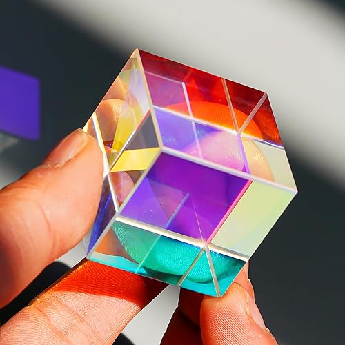 35mm Prisma de dispersión RGB de cristal óptico X-Cube de color para enseñanza de física, investigación, decoración, arte y educación