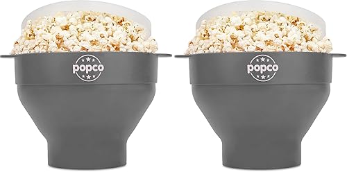Miniatura 11 de Popco - Palomitas de maíz para microondas de silicona con asas, palomitero de silicona, cuenco plegable y apto para lavavajillas - 15 colores