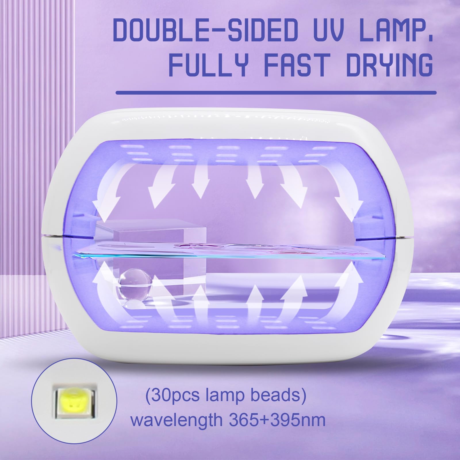 thumbnail: Dubbelzijdige UV-Harslamp Met LED Display - 3 Timers Voor Snelle Uitharding Van Hars, Sieraden & Vormen
