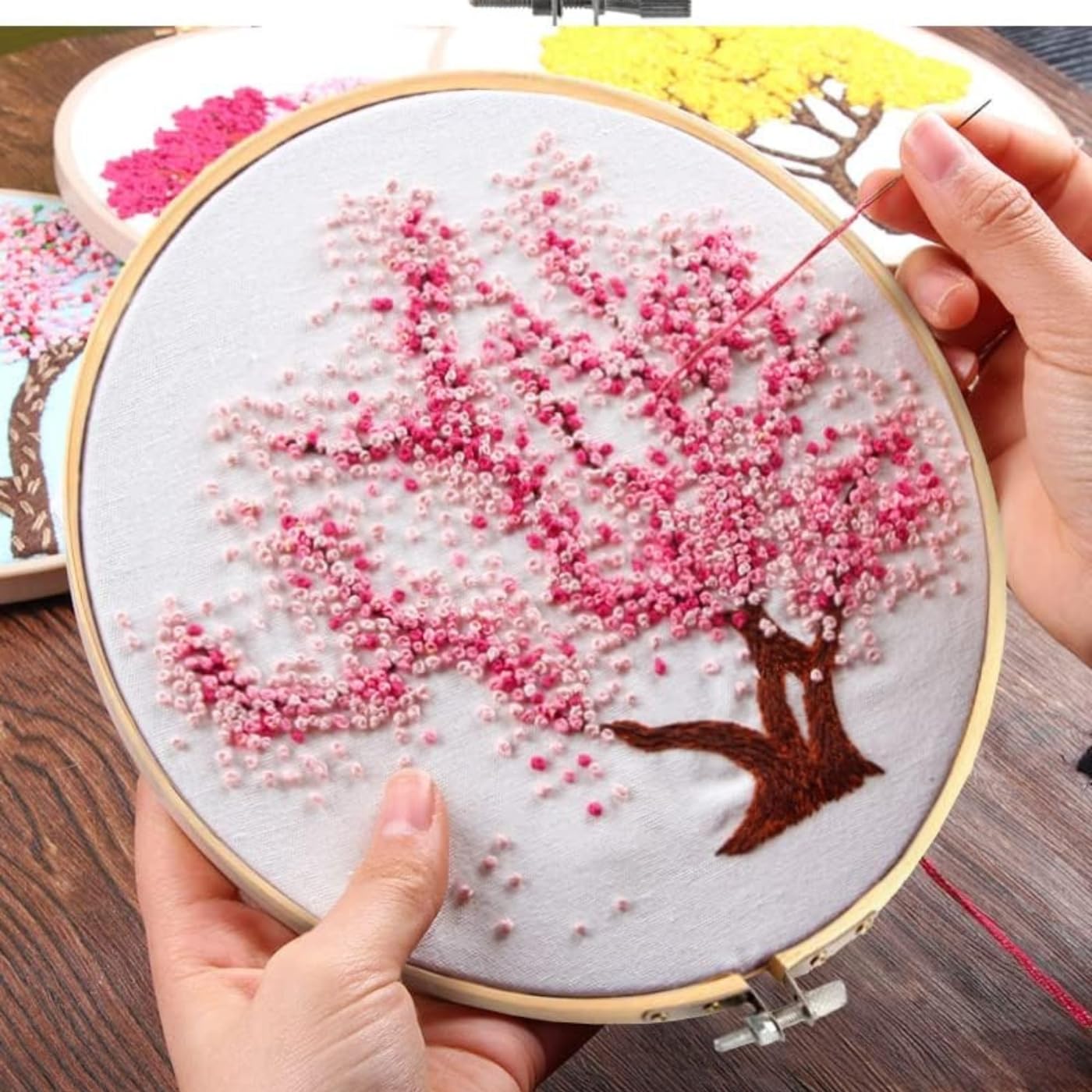 Embroidery Starter Kit: Cherry Blossom Tree DIY -6 Embroidery Starter Kit: Cherry Blossom Tree DIY -6