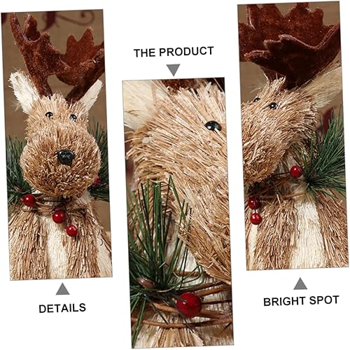 Miniatura 5 de Abaodam Adornos de alce de Navidad, figura de alce de Navidad, decoración de chimenea, decoración de reno, adorno de Navidad, decoración de mesa de