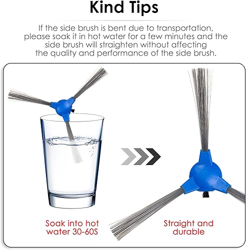 Miniatura 6 de Paquete de 10 cepillos laterales de repuesto compatibles con eufy RoboVac 11S, 15T, 30, 30C, 35C 15C, 12, 25C, 35C, 11S Max, 15C Max, 25C Max, 30C