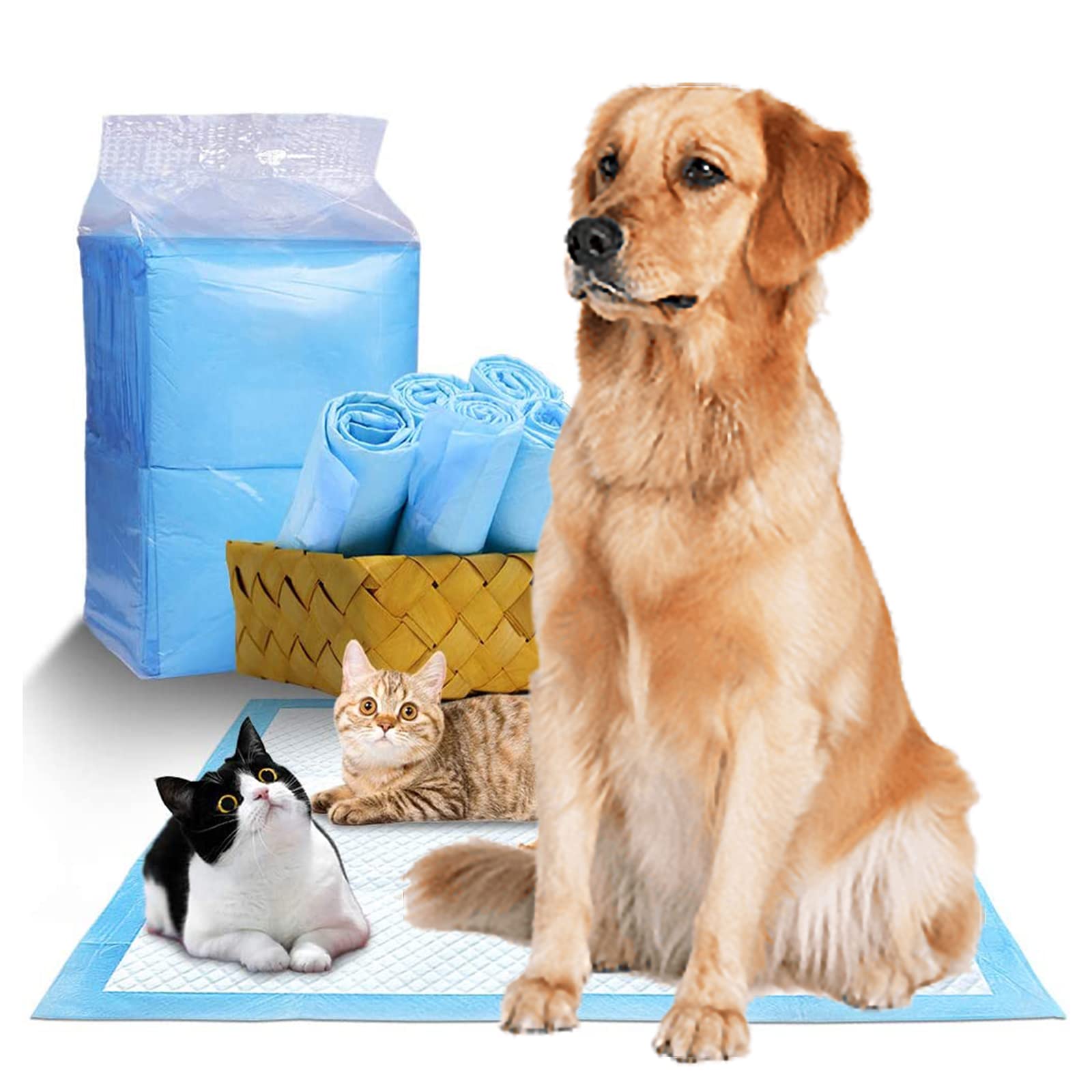 Empapadores para Perros, Alfombrillas Higiénica Desechables para Mascotas,Toallitas De Entrenamiento para Mascotas,Súper Absorbente Empapadores para Perros