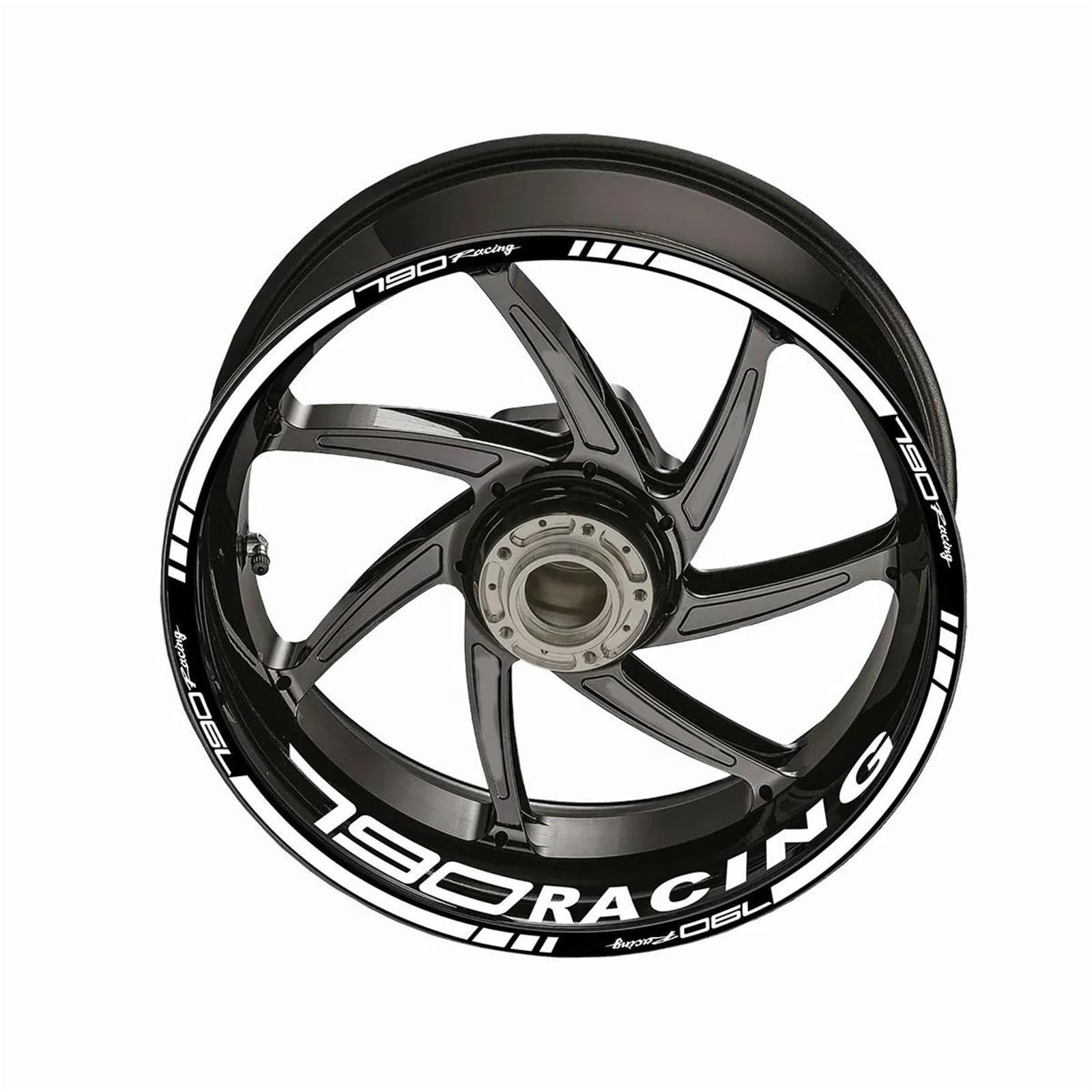 Decorative Stickers for Duke790 Reflective Motorcycle Wheel Rim Sticker Strips Decal Motocycle Stickers Hub Decals(White)