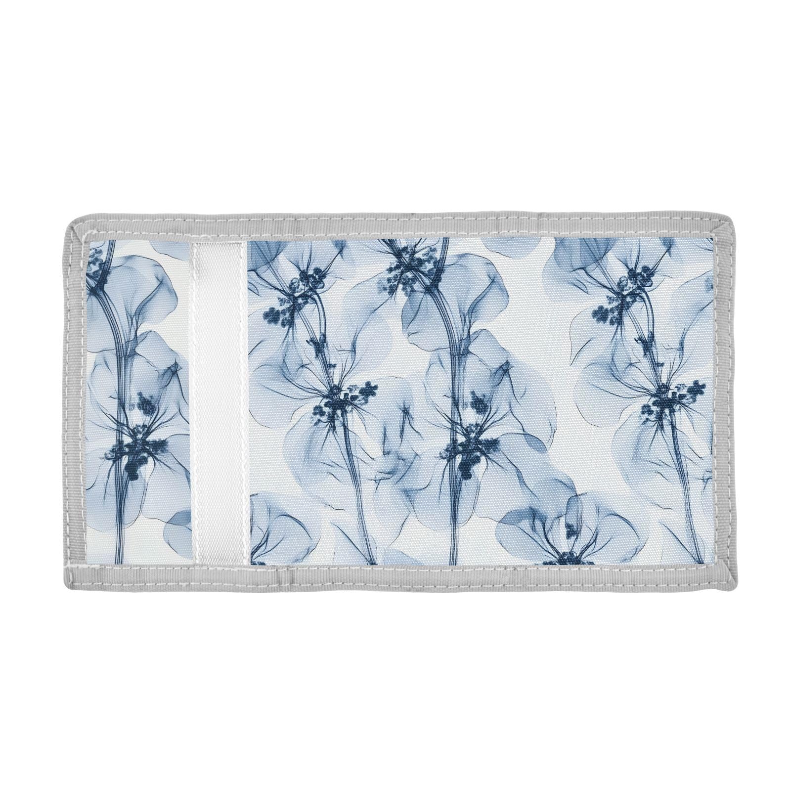 FOLIOSA Kids Wallet for Boys Girls Clear Floral Print Youth Wallet with Zipper Pocket Card Holders, Novelty Wallet 4.9×2.9 in