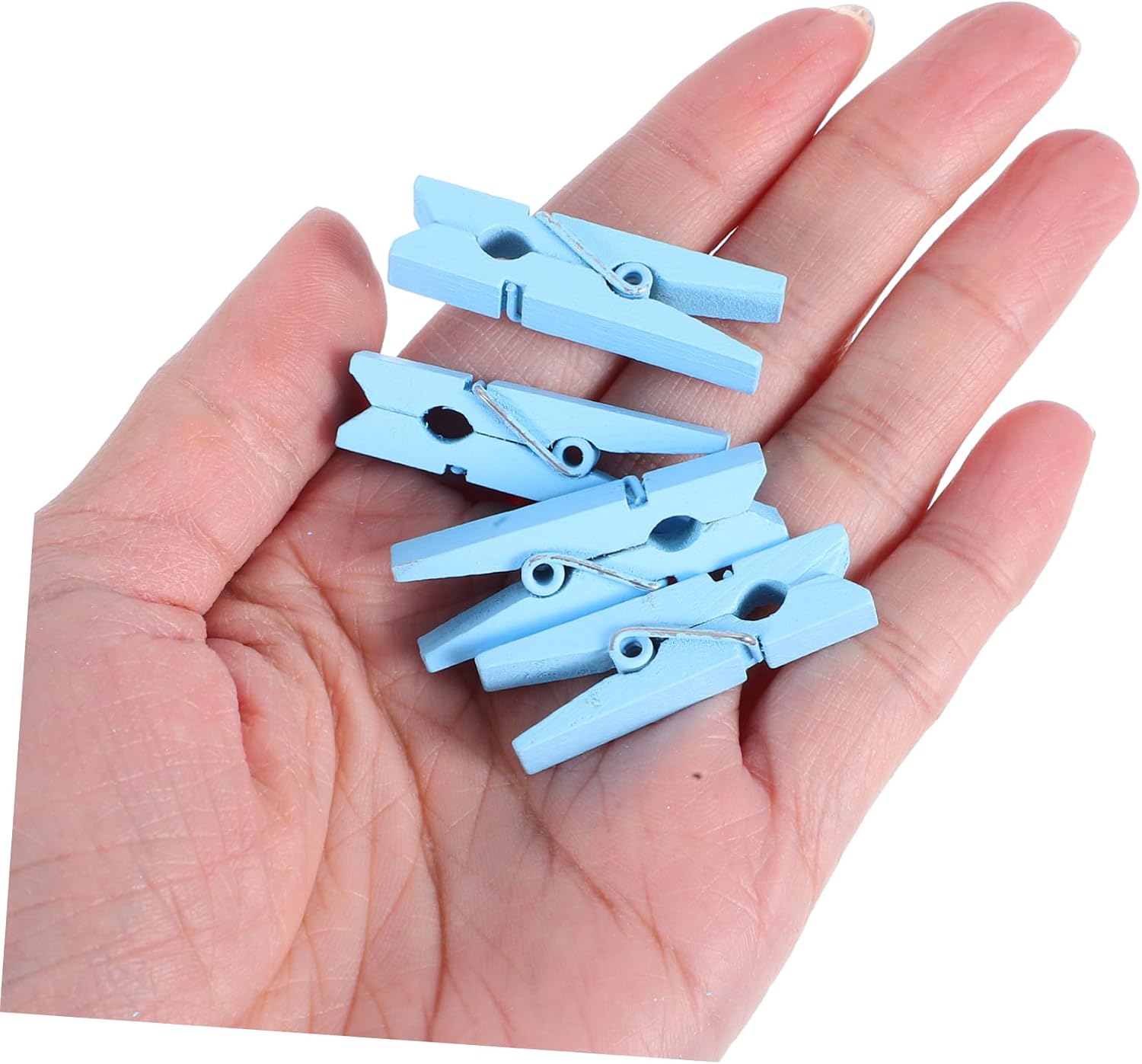 Zerodeko 100pcs Wooden Photo Clips for Craft Memo Holders Mini Picture Display Clips for Notes Cards Multi-Functional Picture Holders