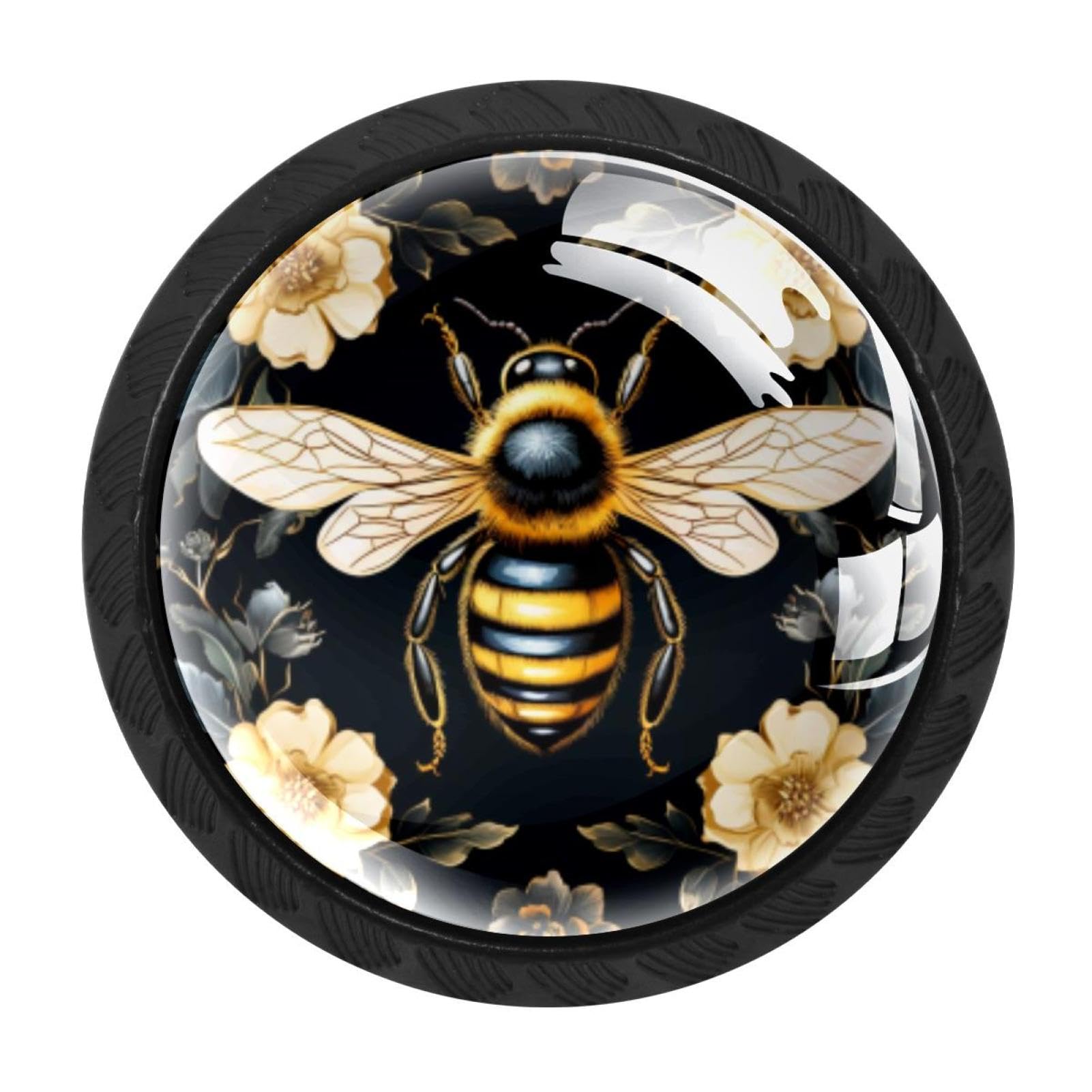 Chenzzzz Multicolored 20 4 Pcs Starry Bee Cabinet Knobs Crystal Drawer Pulls For Kitchen, Bathroom Cabinet, Dresser And Cupboard