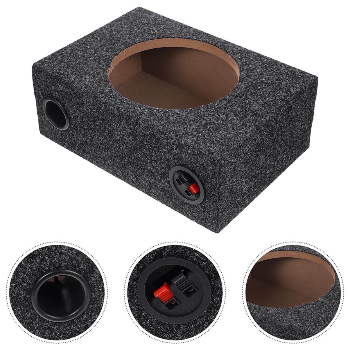 Subwoofer para Coche Caja De Madera Portátil Caja De Subwoofer para Automóvil y Camión para Sistema De Sonido Coche