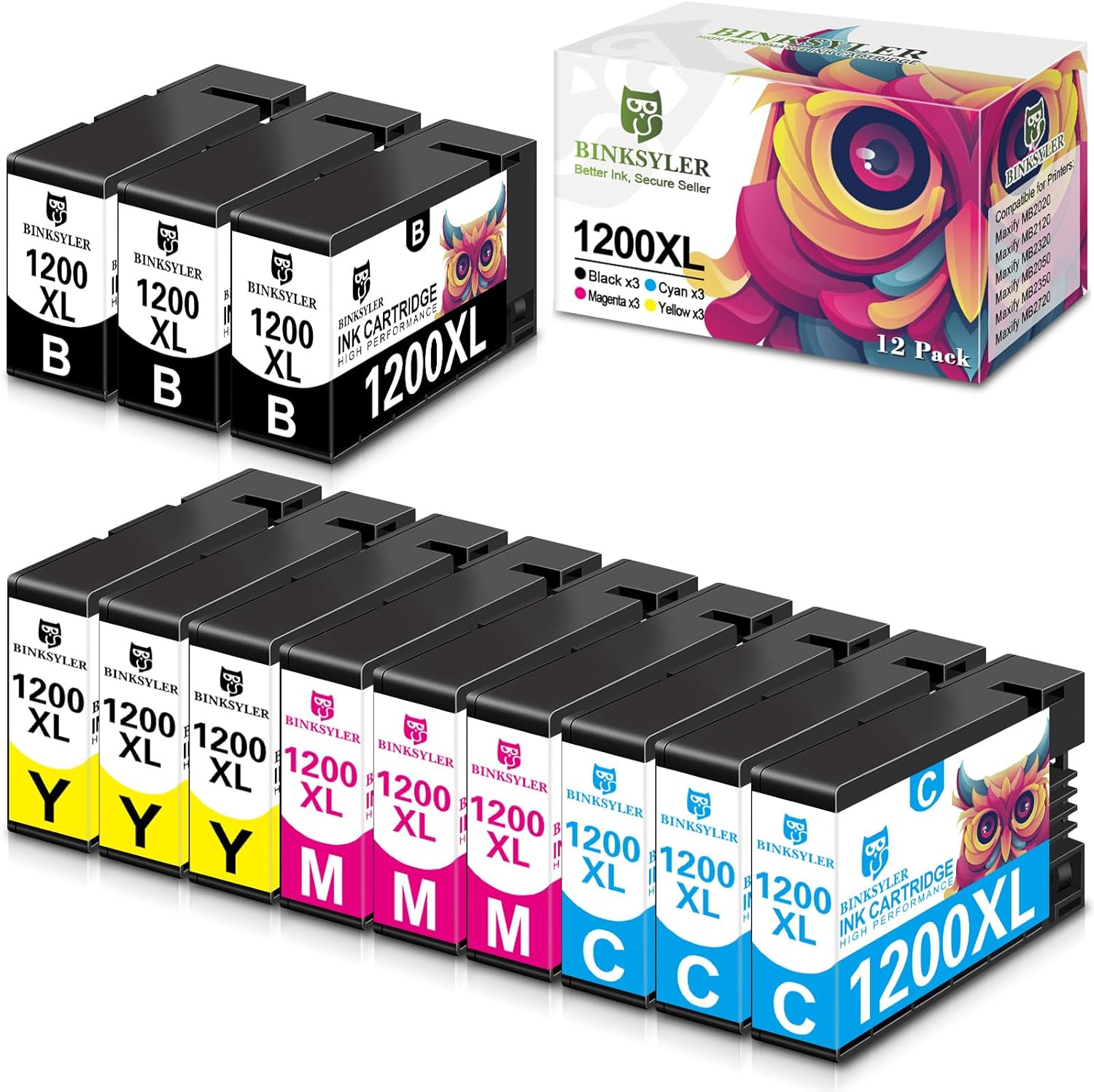 Maxify 1200XL Ink Cartridges 12-pack for Canon
