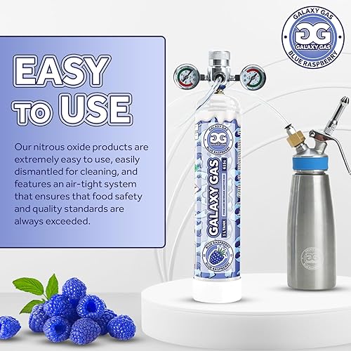 Miniatura 5 de *NUEVO* Galaxy Gas Infusion XL 1L 21.69oz N2O tanque de óxido nitroso azul frambuesa