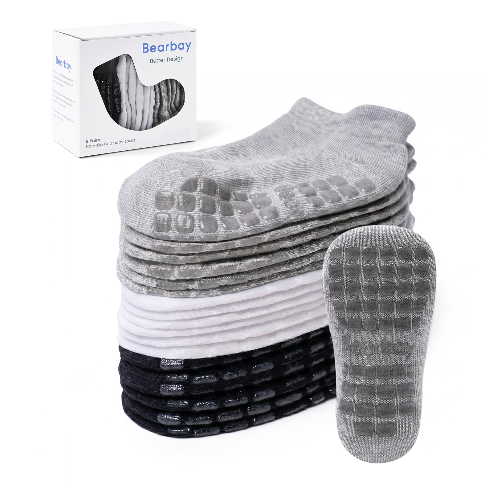 Non-slip Toddler Ankle Cotton Grip Socks Unisex 6M-5T