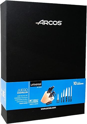 Vista 248 de Arcos Juego de Cuchillos 2 Piezas - Acero Inoxidable Nitrum y Hoja mm. 12.80 oz. Cuchillo de Cocina Profesional para Cocinar Mango Ergonómico