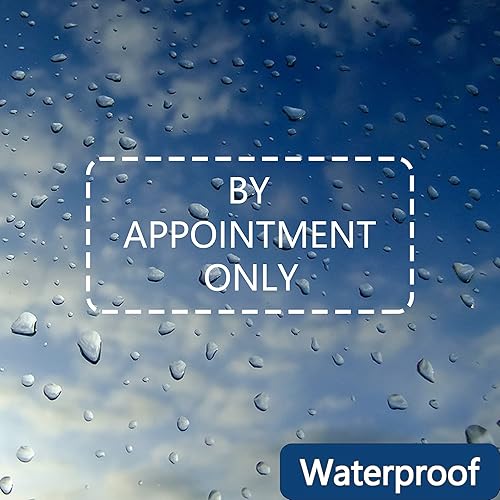 Miniatura 2 de Letrero impermeable de 9 x 3 pulgadas, 10 unidades por cita solamente, para puerta de ventana